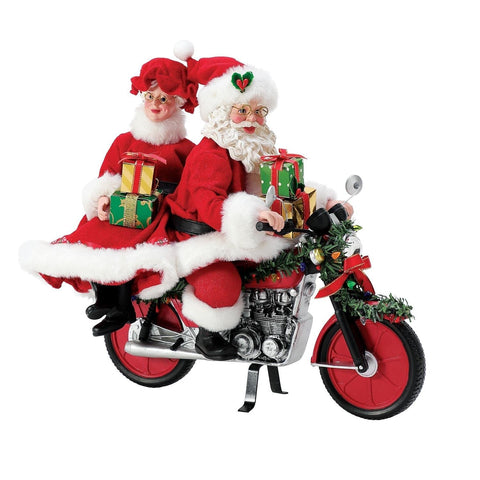 Figurine de collection - Père Noël sur moto