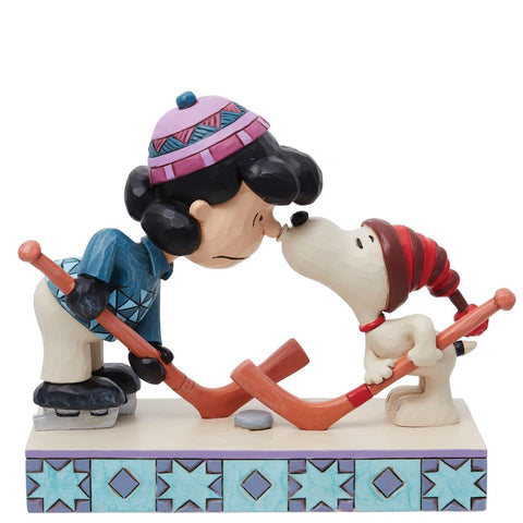 Figurine de collection - Snoopy & Lucy joue au Hockey