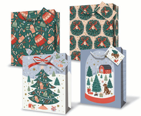 MB The Spirit of Christmas Large Gift Bags Asst.