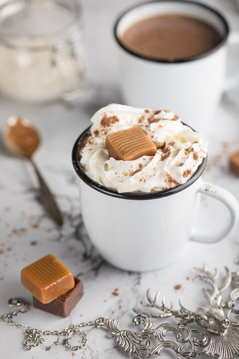 Cube de chocolat chaud boule à neige