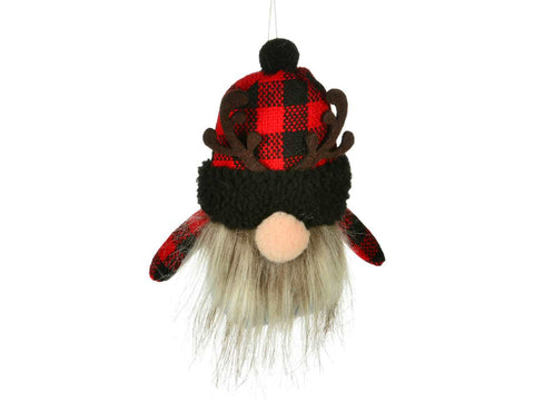 Ornement de gnome avec chapeau à carreaux (5")