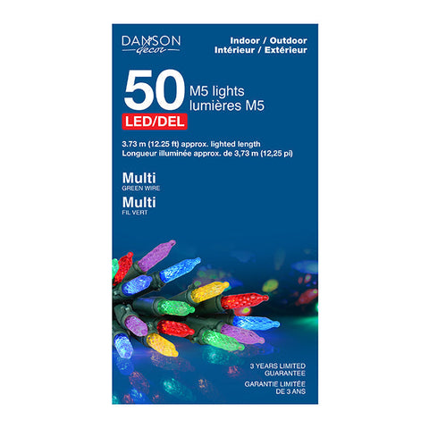 50 lumières M5 LED - Multicolore