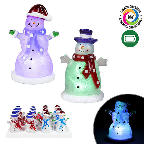 Bonhomme de neige à couleurs changeantes LED