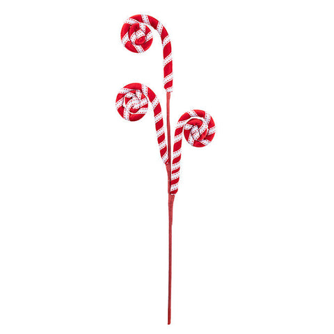 Tige conception candy cane 67cm (rouge/blanc)