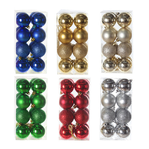 Boules brillantes (50 mm) (16/pqt)