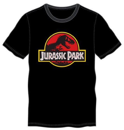 Jurassic Park- Jurassic Park Logo on Boys Black T-Shirt PPK - Enfant